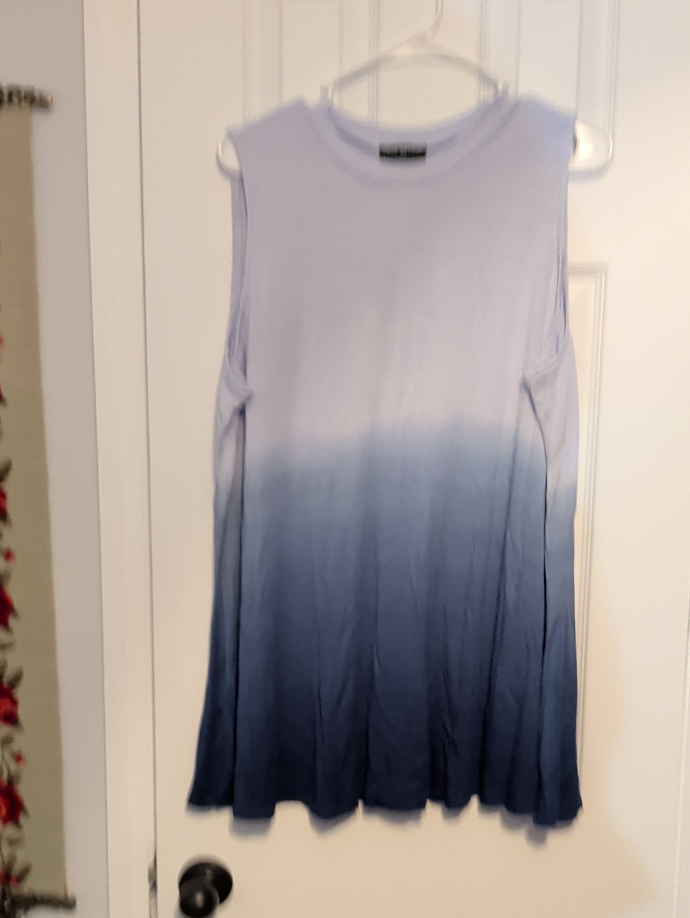 Lane Bryant Light Blue To Navy Gradient Sleeveless Swing Tank NWT 18/20